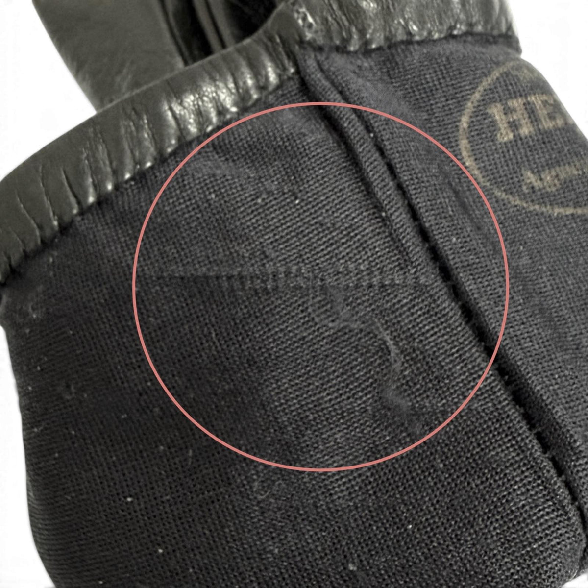 エルメス ファー トリム 2WAY ラムレザー グローブ 手袋 ブラック 6.5 レディース