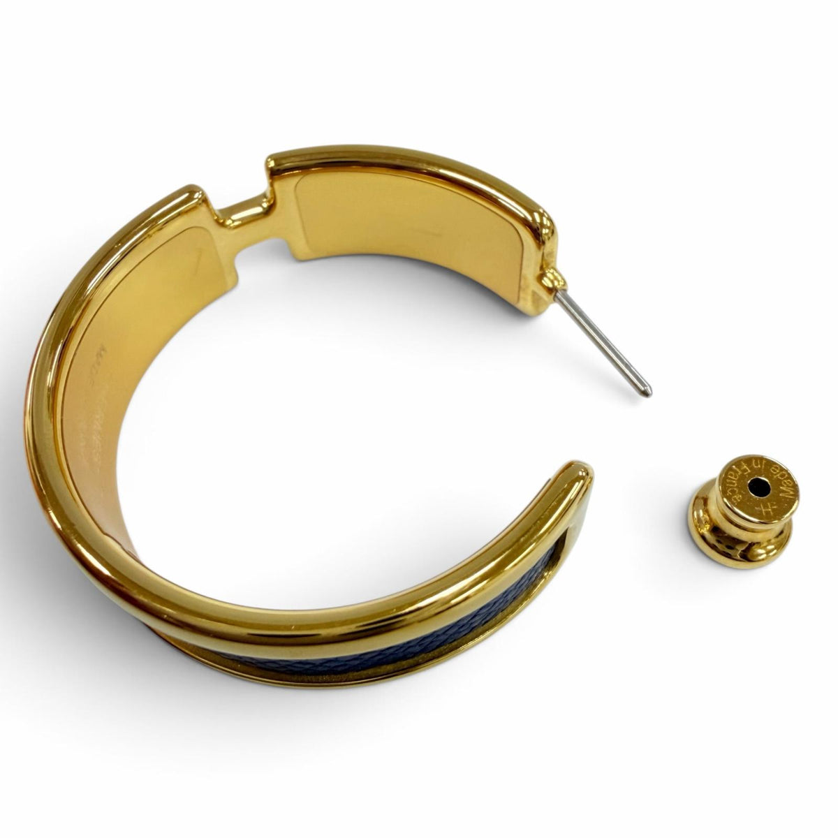 エルメス オランプGM ピアス ピアス ブルー レディース