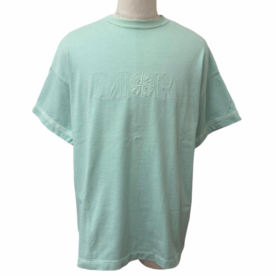 ディオール オム ストーンアイランド ロゴエンブロイダリー 半袖Ｔシャツ ライトグリーン S メンズ