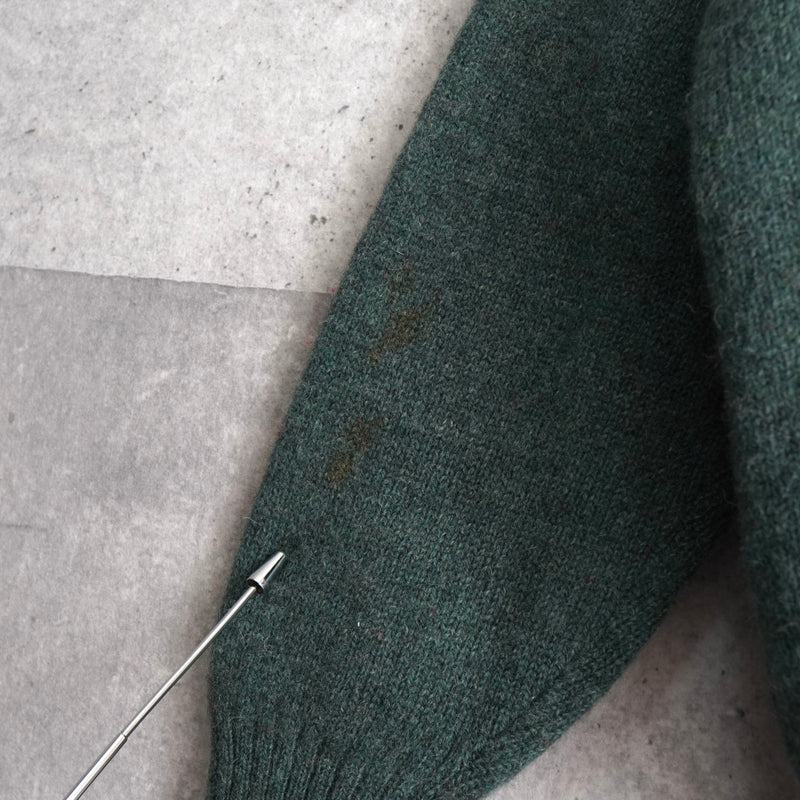 ポロ ラルフローレン スモールポニーロゴ ウール ニット グリーン