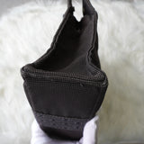 Hermes Foult PM Canvas Handbag Black/Grey