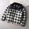 00's｜Logo Embroidery Block Check Puffer Jacket