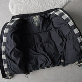 00's｜Logo Embroidery Block Check Puffer Jacket - NEWSED