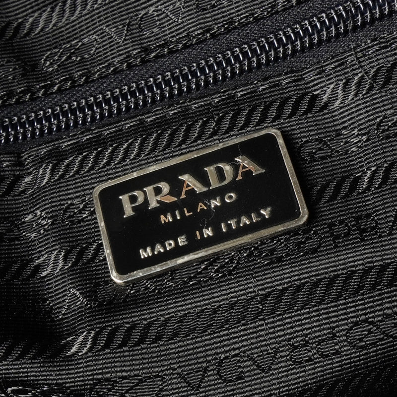 プラダ テスート ポコノ ナイロン / サフィアーノレザー 2way ボストンバッグ ブラック