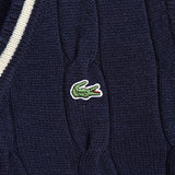 Logo Patch Cable Knit Vest
