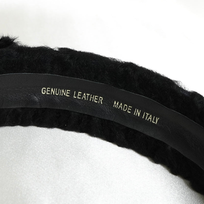 サルバトーレ フェラガモ ヴァラ リボン ファー カチューシャ ブラック