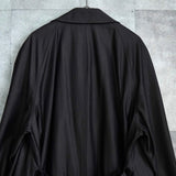 イヴサンローラン ヴィンテージ YSLロゴ ステンカラーコート ダークグレー