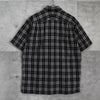 Burberry Nova 格纹泡泡纱短袖衬衫（黑色）