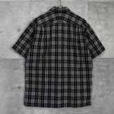 Burberry Nova 格纹泡泡纱短袖衬衫（黑色）