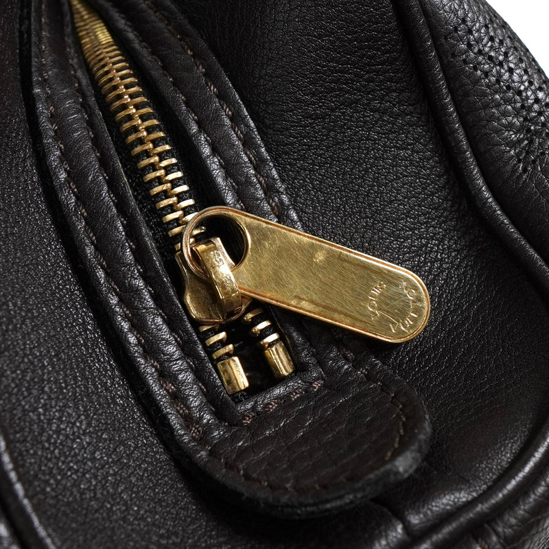 ルイ ヴィトン モノグラム マヒナ ルナーPM ショコラ ハンドバッグ ダークブラウン M97051