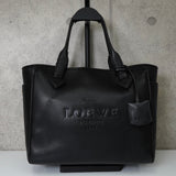 ロエベ ヘリテージ レザー トートバッグ ブラック