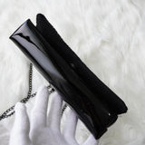 シャネル ノベルティ ココマーク パテントレザー 2way チェーン ショルダーバッグ ブラック