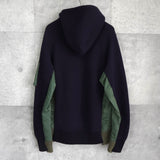 Sponge Sweat × MA-1 Pullover サカイ ドッキング スウェット MA-1 ネイビー / カーキ