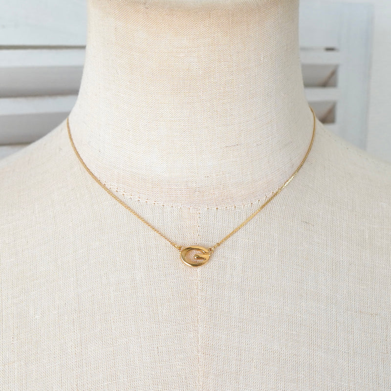 ジバンシィ ヴィンテージ Gロゴ ネックレス GP ゴールド