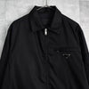 プラダ Re-Nylon トライアングルロゴ ナイロン シャツジャケット メンズ ブラック