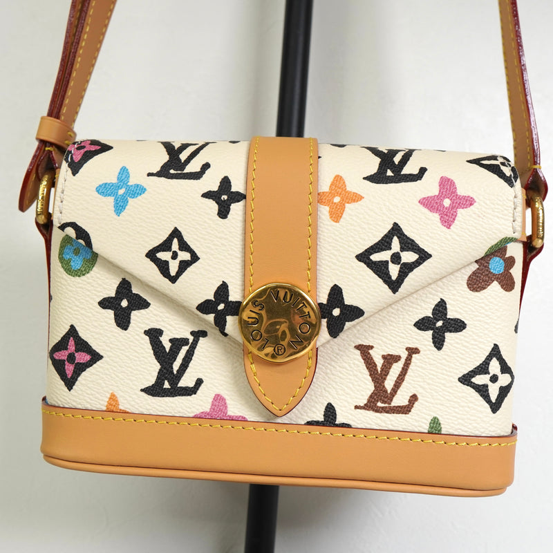 ルイ ヴィトン モノグラムクラギー エンベロップ ウェアラブル ウォレット クリーム M83346 ICチップ内蔵