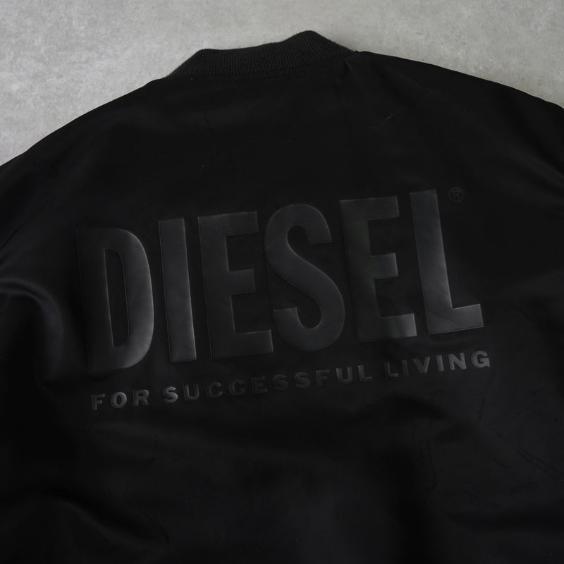 ディーゼル バックロゴ リバーシブル MA-1 メンズ ブラック / オレンジ