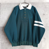 90's｜Logo Embroidery Collar Sweatshirt