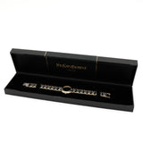 イヴ サンローラン 2200-229789Y 430099 SS/QZ 黒文字盤 腕時計 レディース 電池交換済 箱付き