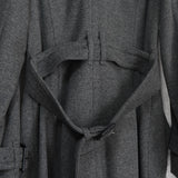 バーバリー リアル フォックスファー カシミヤ ウール ロゴボタン ファーコート ウールコート グレー レディース