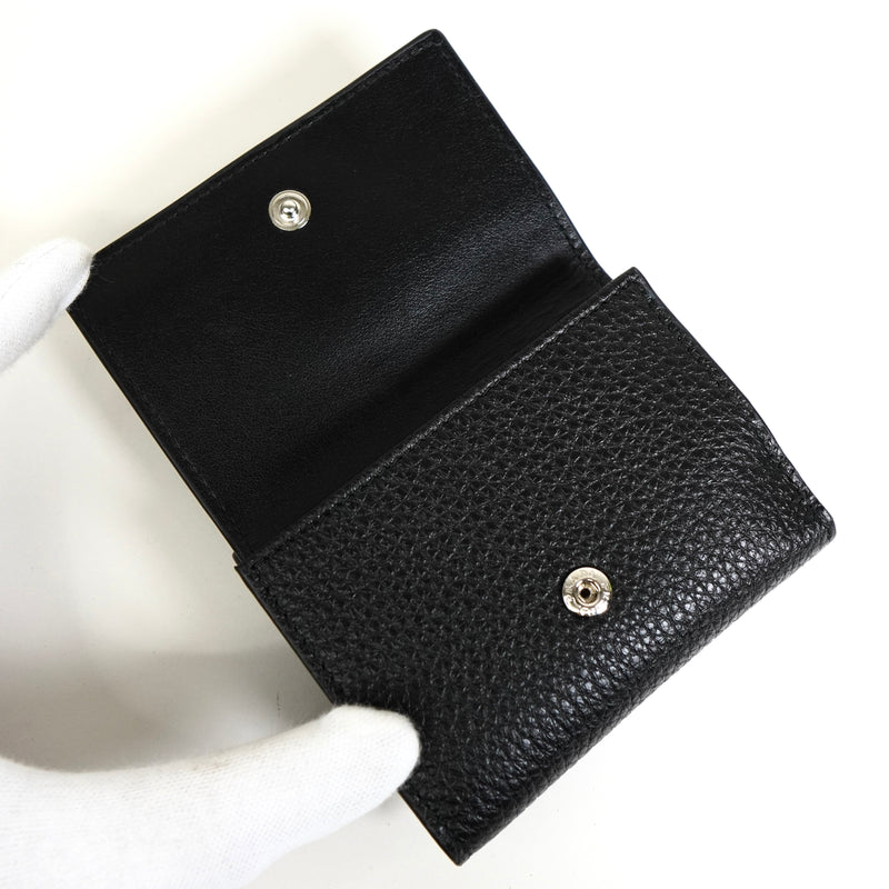 プラダ ヴィッテロダイノレザー トライアングルロゴ 三つ折り財布 ブラック ICタグ内蔵