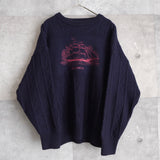80's〜90's｜Logo Embroidery Sweater｜Made in England