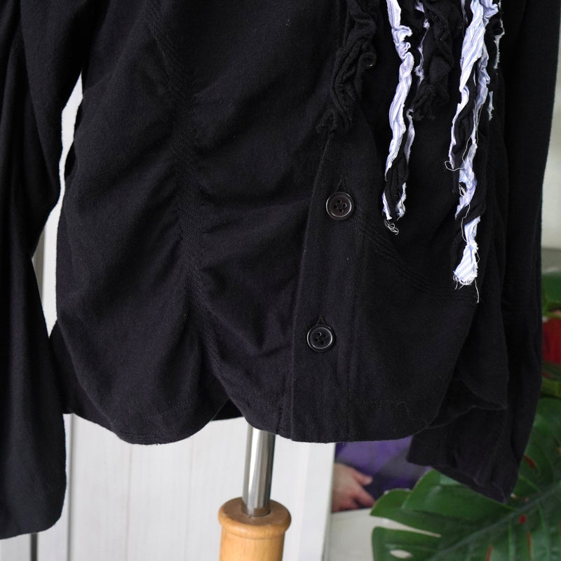 ワイズ ヨウジヤマモト アーカイブ フリル カーディガン レディース ブラック