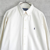 Polo Ralph Lauren Logo Embroidered Long Sleeve Shirt Oxford Shirt White