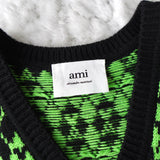 Argyle Pattern Wool Knit Vest