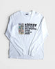 Italic Collage Longsleeve Tee ステューシー 長袖Tシャツ ロンT ホワイト L メンズ