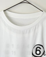 エムエムシックス メゾン マルジェラ フェイクレイヤード ホール Tシャツ ホワイト XS メンズ レディース