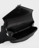 サンローラン カレッジ レザー チェーンショルダーバッグ ブラック