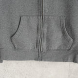 ポロ ラルフローレン フェルトロゴ フルジップ パーカー グレー