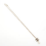 シャネル ココマーク フェイクパール ネックレス GP ブラックレディース