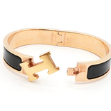 エルメス クリッククラックH PM バングル GP / ブラック