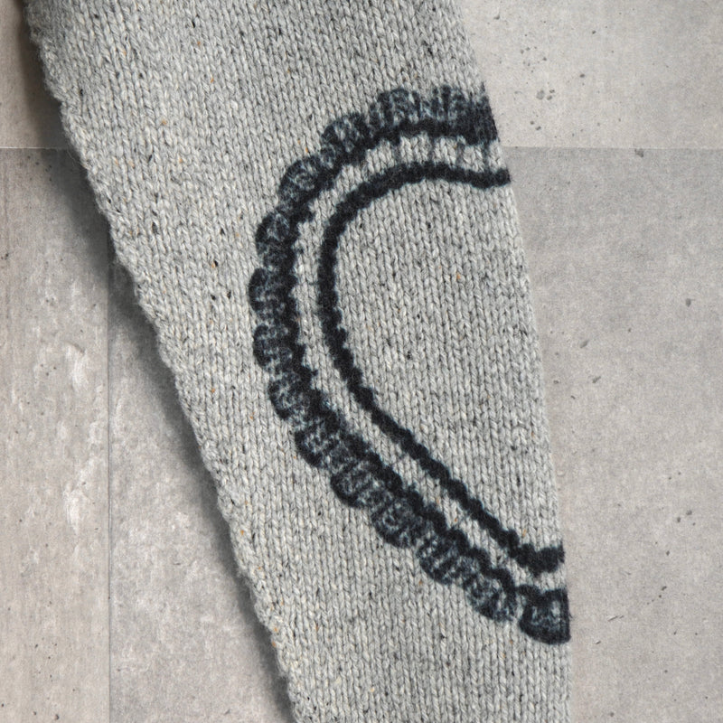 アクネ ストゥディオズ ハートプリント チャンキーニット セーター グレー タグ付き未使用品