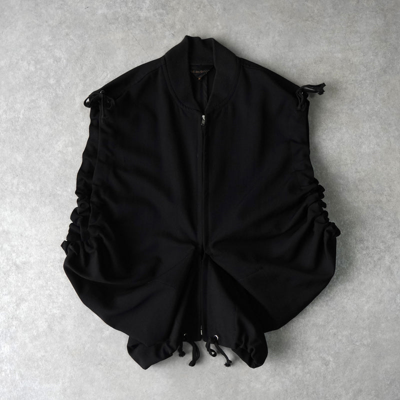 コムデギャルソン 1990年製 変形 ジッパー ベスト レディース ブラック
