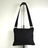 プラダ トライアングルロゴ テスート ポコノ ナイロン ショルダーバッグ ブラック