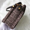 Valentino Vintage Diana 尼龙帆布棕色手提包/迷你包