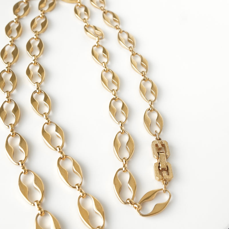 ジバンシィ ヴィンテージ チェーン ネックレス GP ゴールド