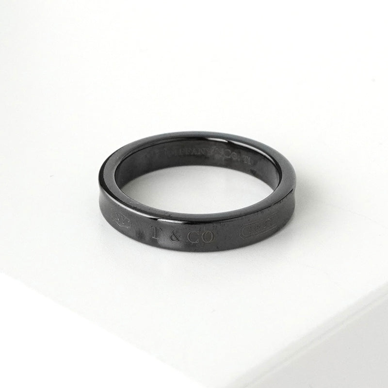 ティファニー 1837 ナロー チタン 指輪 リング ブラック 16号