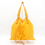 イヴ サンローラン YSLロゴ 巾着型 キャンバス トートバッグ イエロー