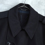 イヴ サンローラン ヴィンテージ YSLロゴ ウール Pコート ブラック