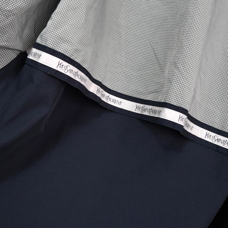 イヴ サンローラン ヴィンテージ YSLロゴ ブルゾン ジャケット ネイビー / ベージュ