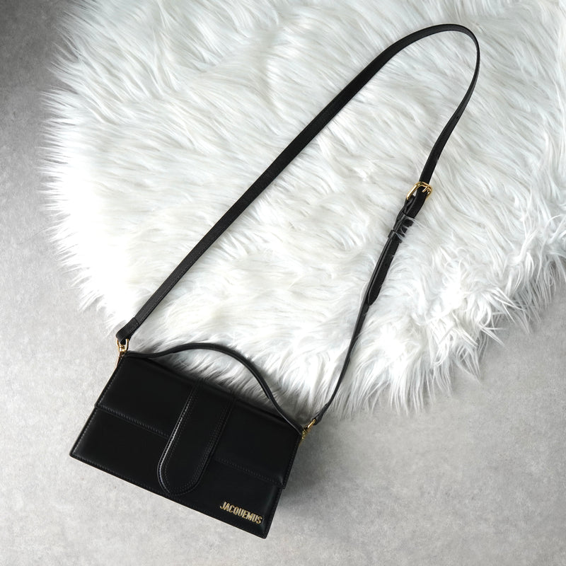 ジャックムス バンビーノ ラージ ショルダーバッグ ハンドバッグ ブラック