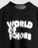 サカイ シフォン 異素材 ドッキング Tシャツ ブラック サイズ2 レディース