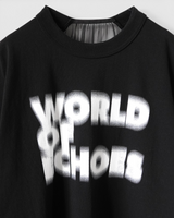 サカイ シフォン 異素材 ドッキング Tシャツ ブラック サイズ2 レディース