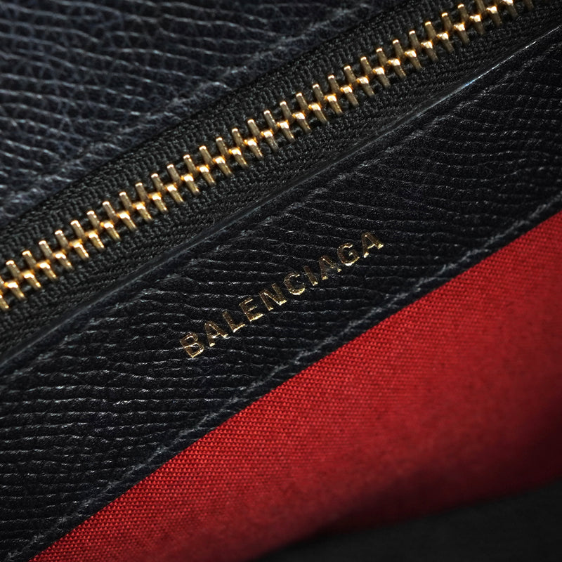 バレンシアガ ヴィル レザー 2way ハンドバッグ ショルダーバッグ ブラック