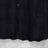 エヌハリウッド オンブレシャツ レーヨンシャツ 長袖シャツ ブラック