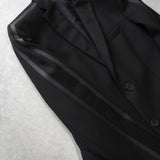 フェンディ ライン セットアップ スーツ メンズ ブラック / グレー